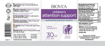 BIOVEA Children's Attention Support - herbal supplement