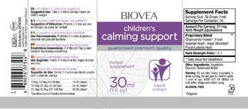 BIOVEA Children's Calming Support - herbal supplement