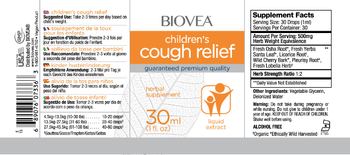 BIOVEA Children's Cough Relief - herbal supplement