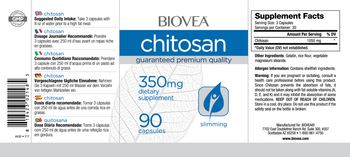 BIOVEA Chitosan 350 mg - supplement
