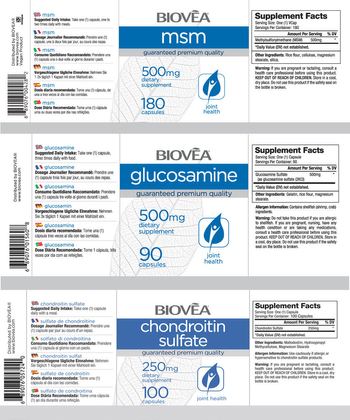 BIOVEA Chondroitin Sulfate 250 mg - supplement