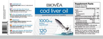 BIOVEA Cod Liver Oil 1000 mg - supplement
