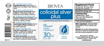 BIOVEA Colloidal Silver Plus 15 ppm - herbal supplement