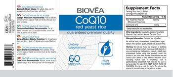 BIOVEA CoQ10 Red Yeast Rice - supplement