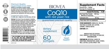 BIOVEA CoQ10 with Red Yeast Rice - supplement