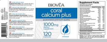 BIOVEA Coral Calcium Plus 1000 mg - supplement
