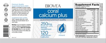 BIOVEA Coral Calcium Plus 250 mg - supplement