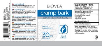 BIOVEA Cramp Bark - herbal supplement