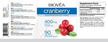 BIOVEA Cranberry 400 mg - supplement