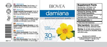 BIOVEA Damiana - herbal supplement