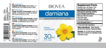 BIOVEA Damiana - herbal supplement