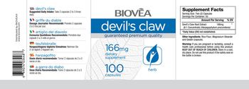 BIOVEA Devil's Claw 166 mg - supplement
