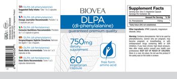 BIOVEA DLPA (DL-Phenylalanine) 750 mg - supplement