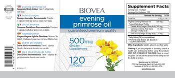 BIOVEA Evening Primrose Oil 500 mg - supplement