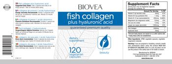 BIOVEA Fish Collagen Plus Hyaluronic Acid - supplement