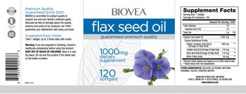 BIOVEA Flax Seed Oil 1000 mg - supplement
