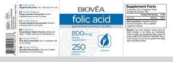 BIOVEA Folic Acid 800 mcg - supplement