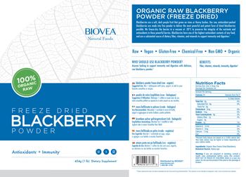 BIOVEA Freeze Dried Acerola Blackberry Powder - supplement