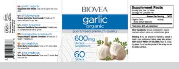 BIOVEA Garlic 600 mg - supplement