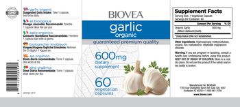 BIOVEA Garlic Organic 600 mg - supplement