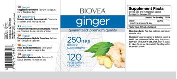 BIOVEA Ginger 250 mg - supplement