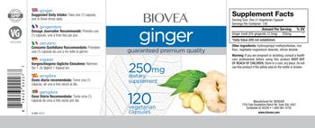 BIOVEA Ginger 250 mg - supplement