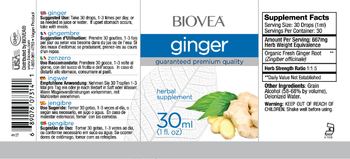 BIOVEA Ginger - herbal supplement