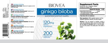 BIOVEA Ginkgo Biloba 120 mg - supplement