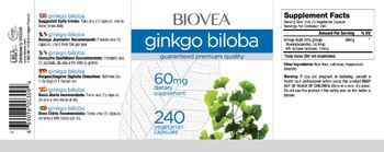 BIOVEA Ginkgo Biloba 60 mg - supplement