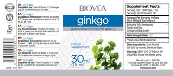 BIOVEA Ginkgo - herbal supplement