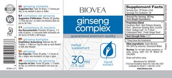 BIOVEA Ginseng Complex - herbal supplement