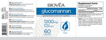 BIOVEA Glucomannan 1200 mg - supplement