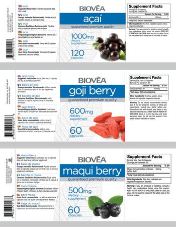 BIOVEA Goji Berry 600 mg - 