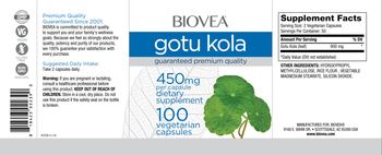 BIOVEA Gotu Kola 450 mg - supplement