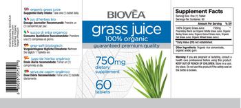 BIOVEA Grass Juice 750 mg - supplement