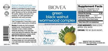 BIOVEA Green Black Walnut Wormwood Complex - supplement