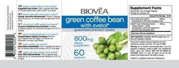 BIOVEA Green Coffee Bean With Svetol - supplement