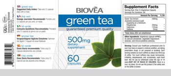 BIOVEA Green Tea 500 mg - supplement