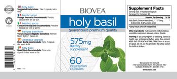 BIOVEA Holy Basil 575 mg - supplement