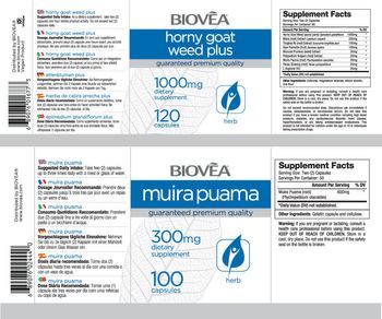 BIOVEA Horny Goat Weed Plus 1000 mg - supplement