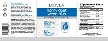 BIOVEA Horny Goat Weed Plus 500 mg - supplement