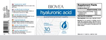 BIOVEA Hyaluronic Acid - supplement