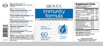 BIOVEA Immunity Formula - supplement