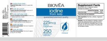 BIOVEA Iodine From Kelp 225 mcg - supplement