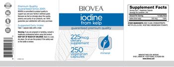 BIOVEA Iodine from Kelp 225 mcg - supplement