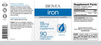 BIOVEA Iron 18 mg - supplement