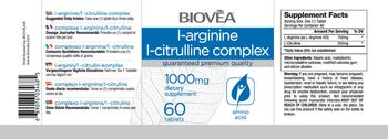 BIOVEA L-Arginine L-Citrulline Complex 1000 mg - supplement