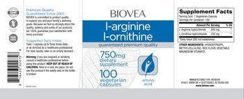 BIOVEA L-Arginine L-Ornithine 750 mg - supplement
