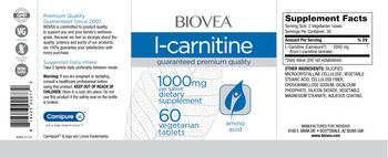 BIOVEA L-Carnitine 1000 mg - supplement