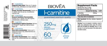 BIOVEA L-Carnitine 250 mg - supplement
